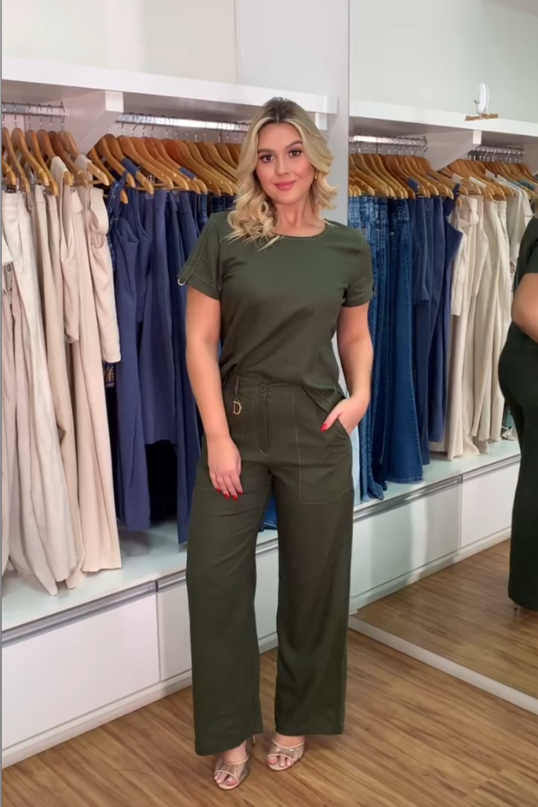 1375 | Conjunto Dani - Verde Militar Comfy Pespontado ✨