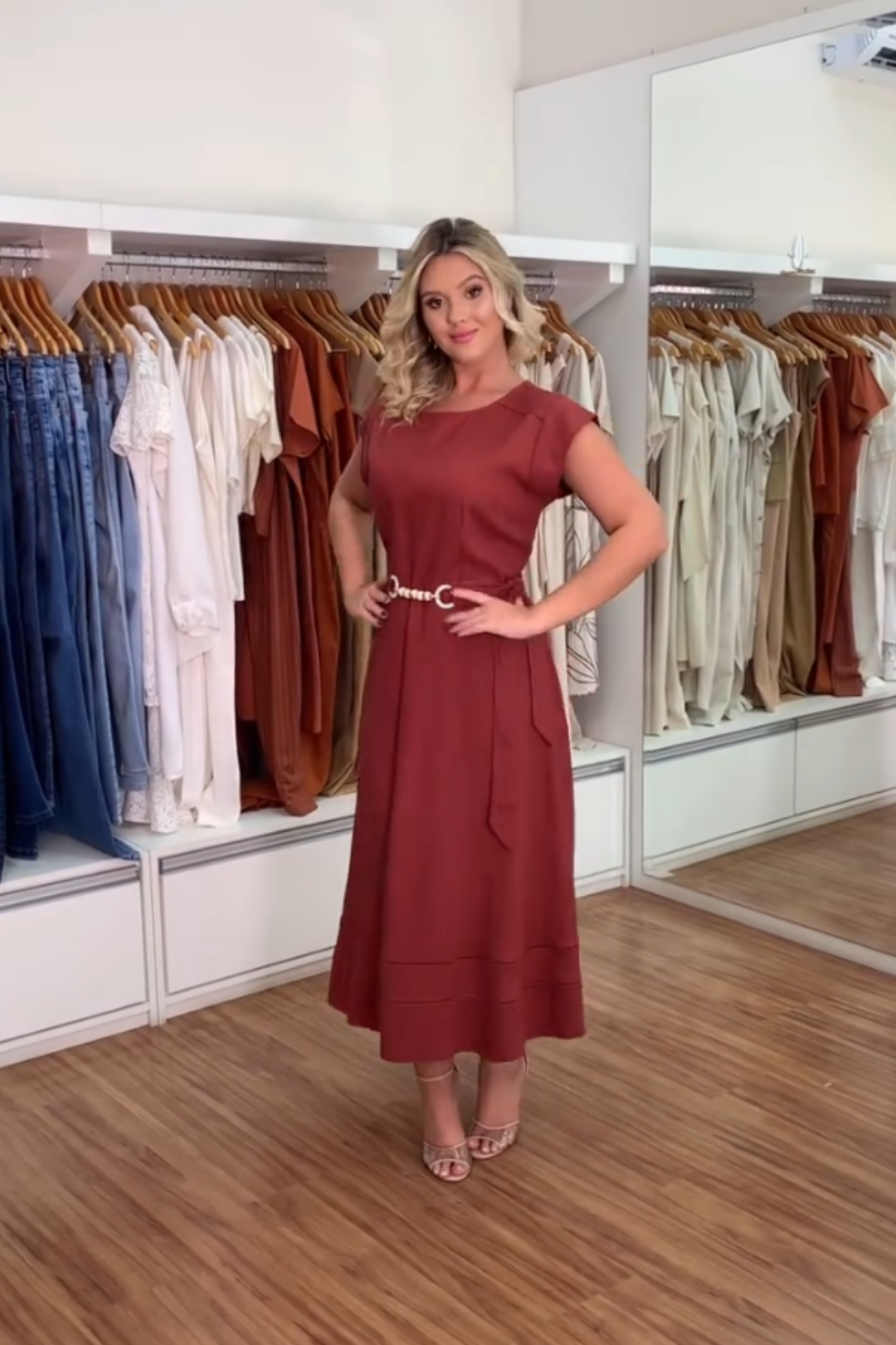 1345 | Vestido Midi Isadora - Tons da Terra