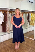 1845 | Vestido Midi Maitê - Azul Marinho ✨
